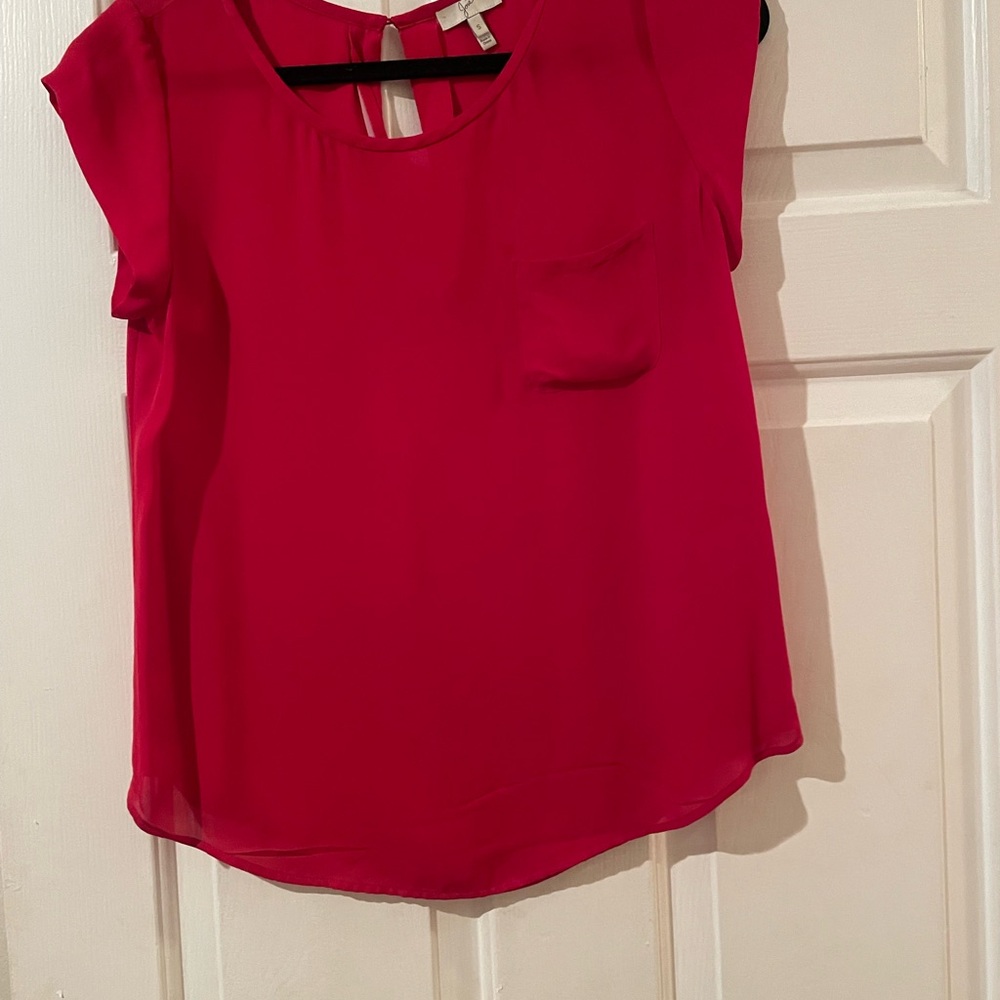 Joie Hot Pink Short-Sleeve Blouses